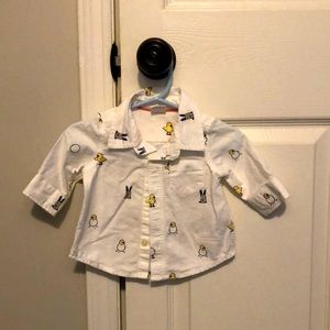 Baby Gap bunny chick button-down shirt